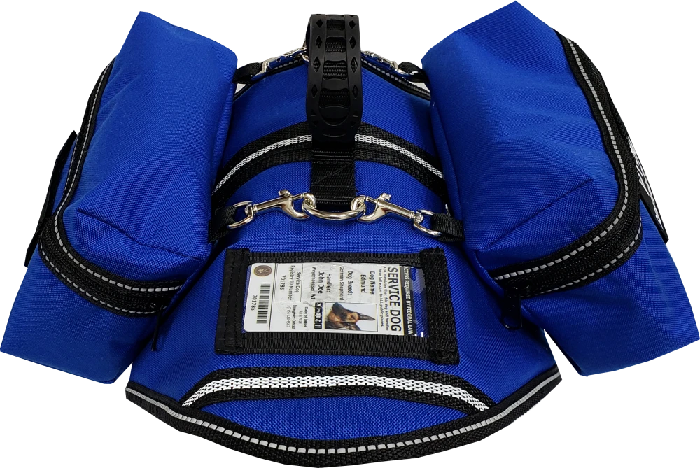 Working Dog vest with reflective safety strips