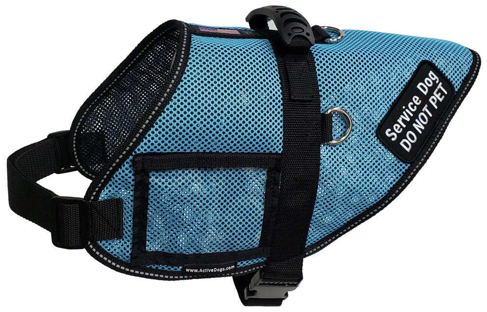 Mesh Service Dog vest with molded rubber handle
