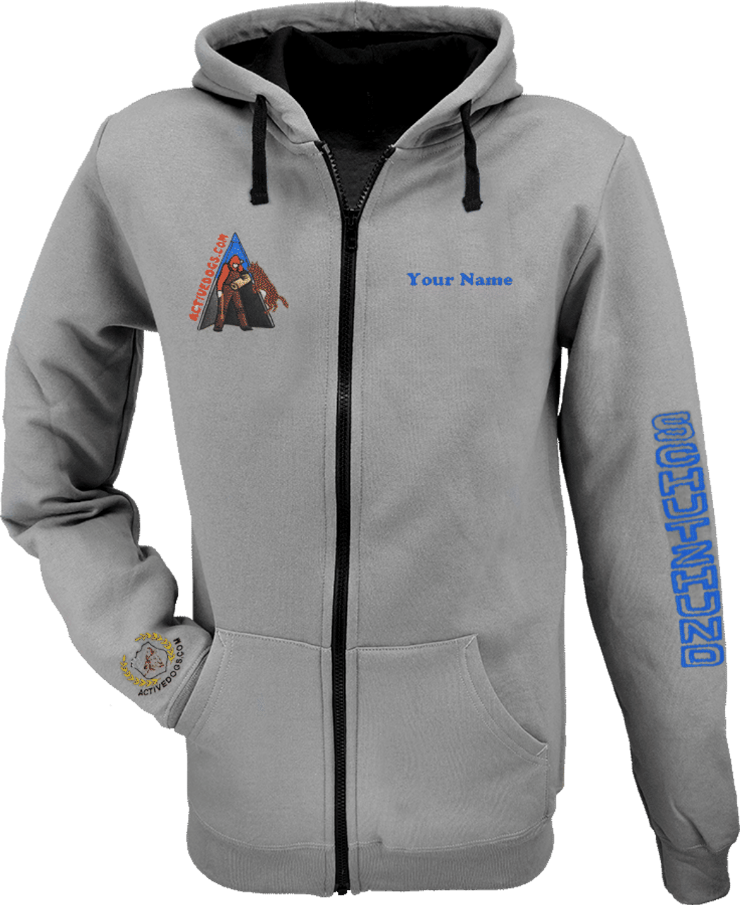 Embroidered Bark & Hold Dog Stand Hoodie