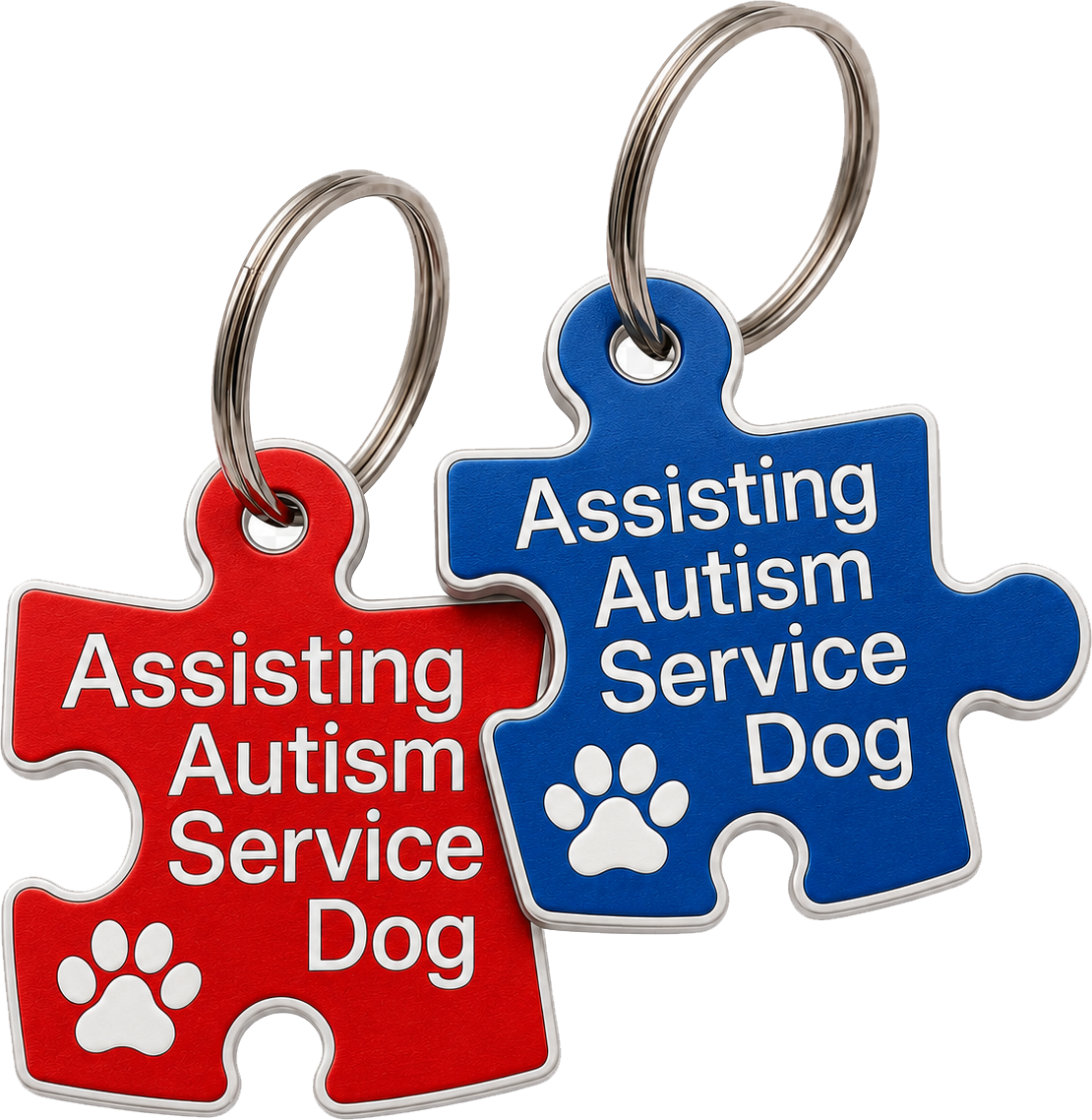 Autism service dog ID tag