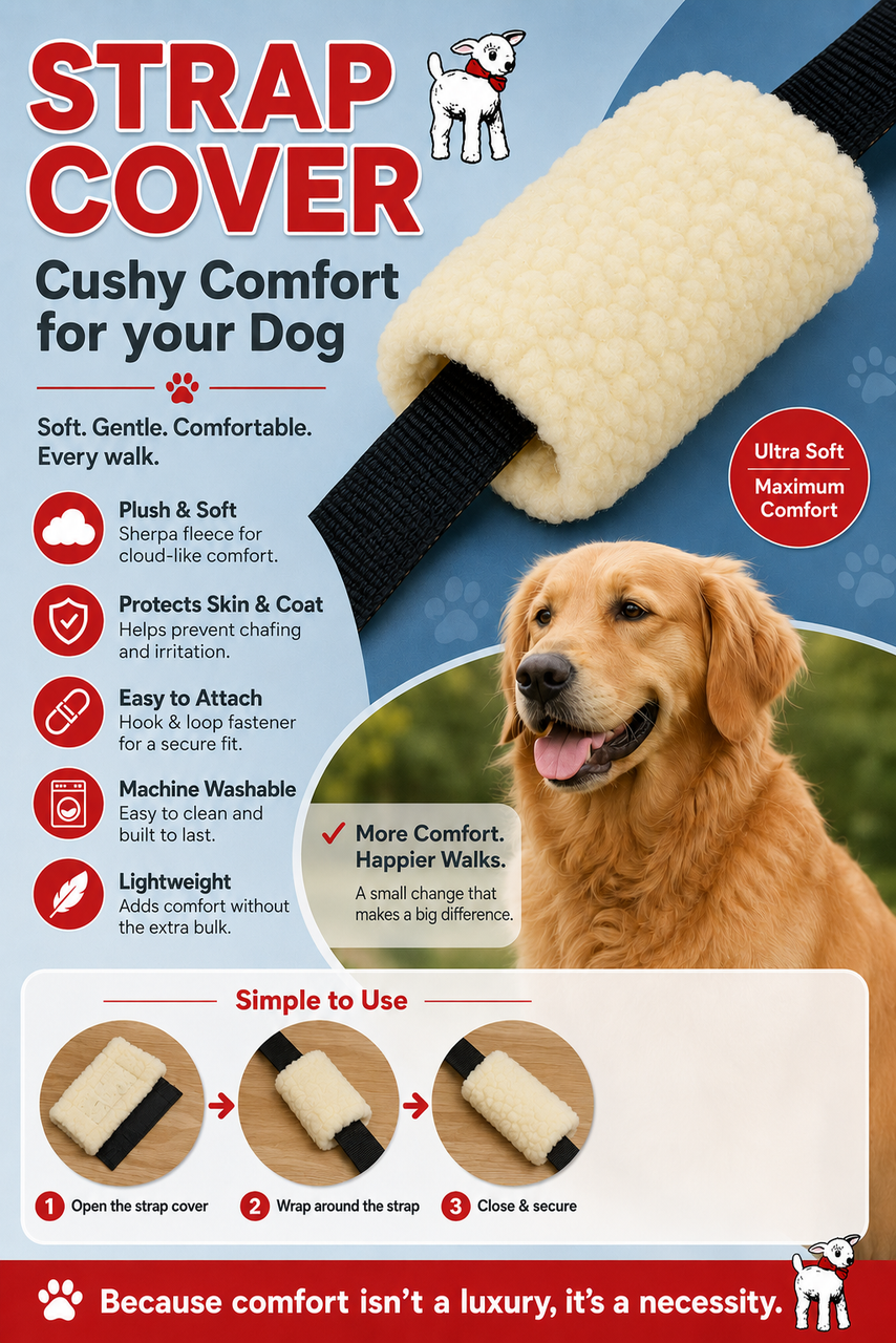 Sherpa girth strap cover for service dog