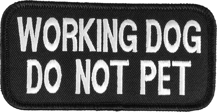 Therapy dog vest patch with white lettering
