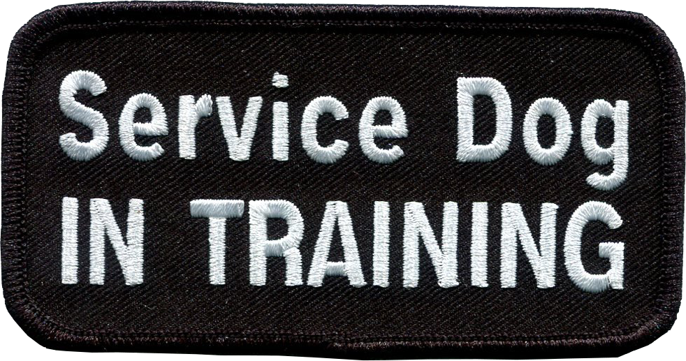 Working dog patch with bound edges