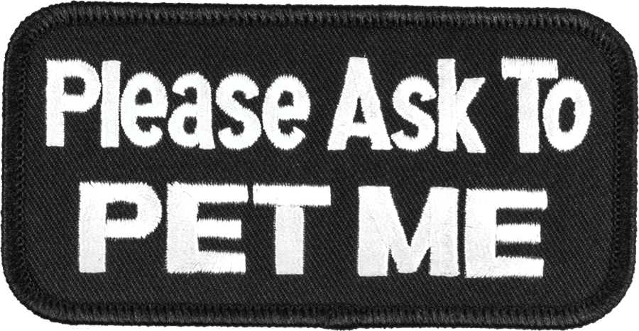Embroidered dog role identification patch