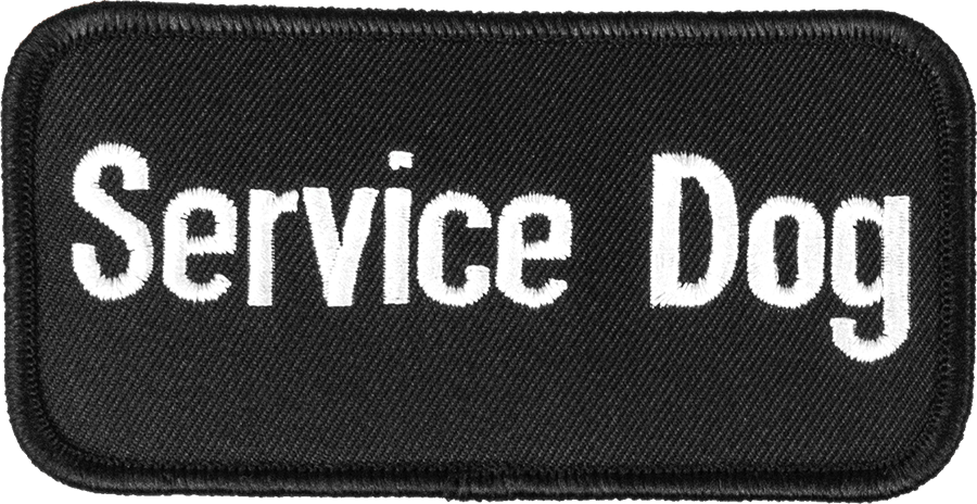 Service dog embroidered identification patch