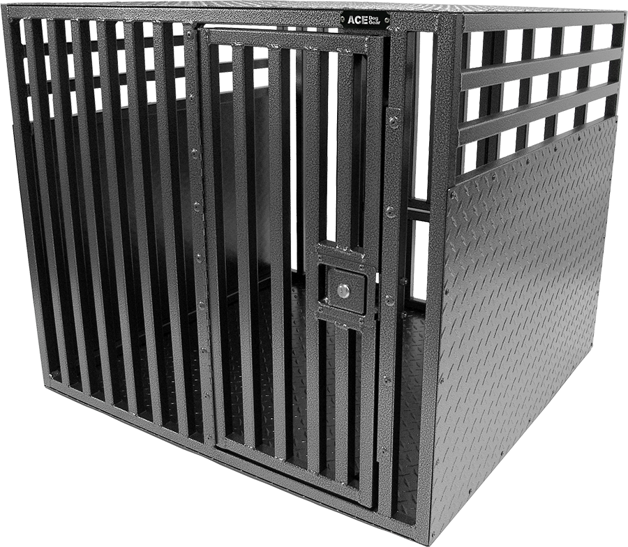 Diamond tread aluminum dog kennel