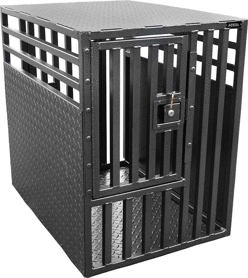 Powder coated aluminum dog crate