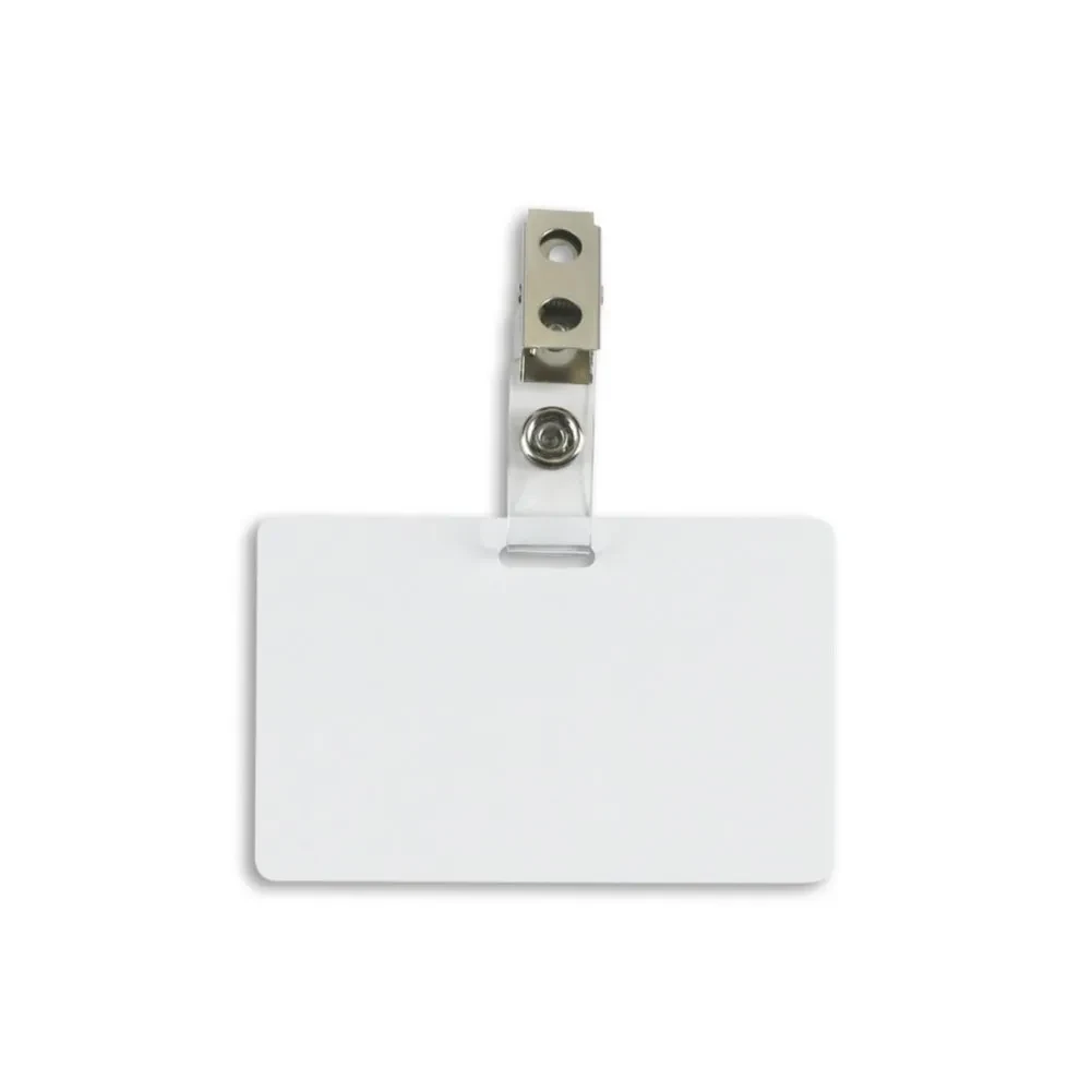 Horizontal ID badge clip