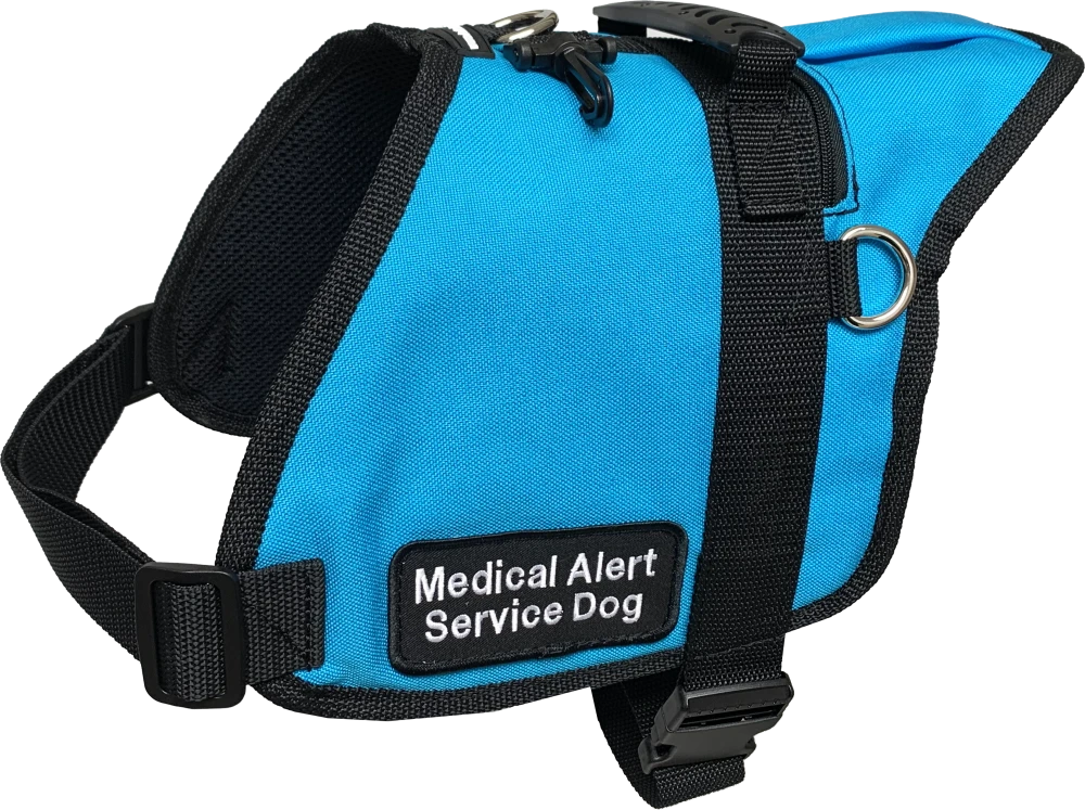 Padded Service Dog Harness Vest with zippered pocket