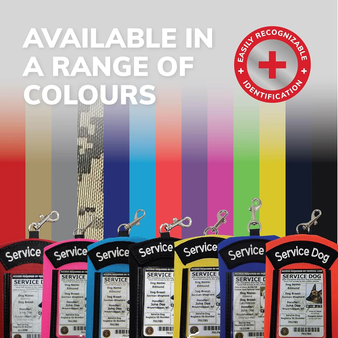 Clip-on Service Dog identification pouch