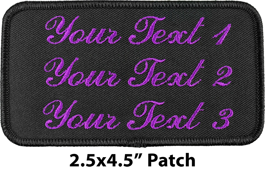 Personalized harness patch with custom text
