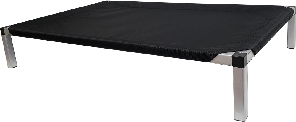 Ballistic raised dog bed with aluminum frame