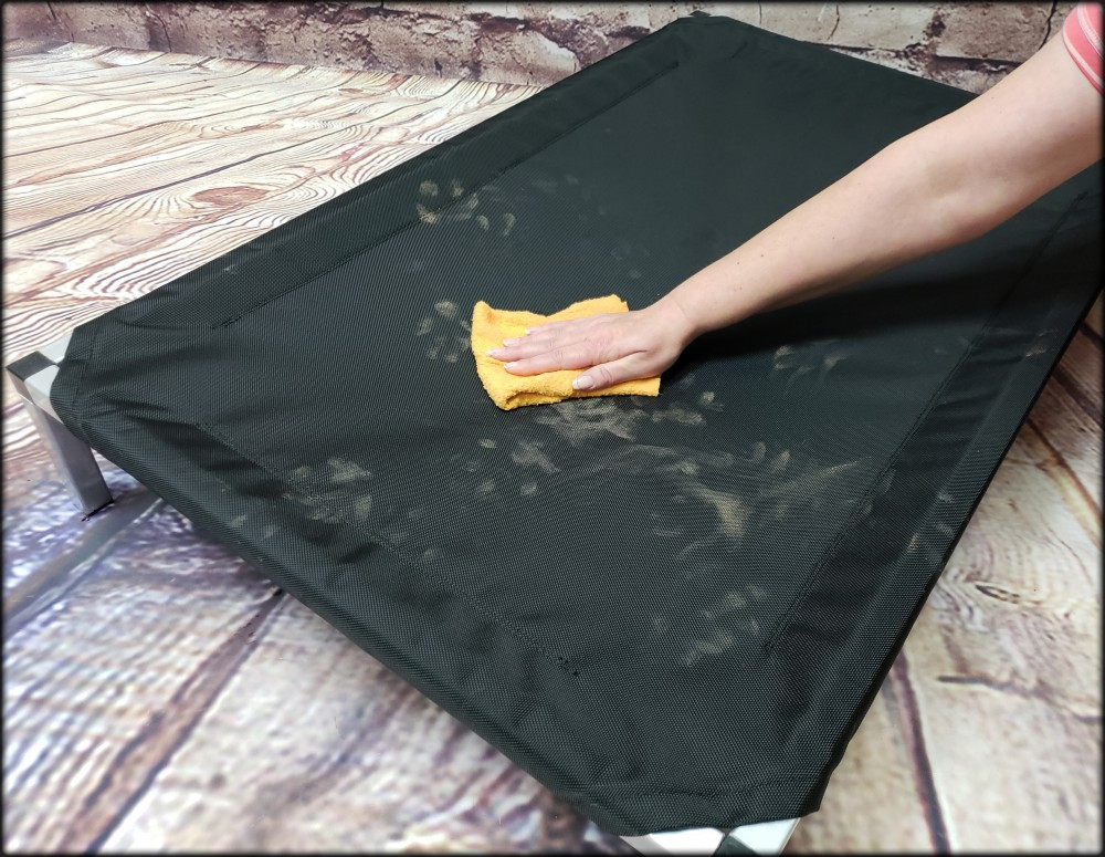 Durable ballistic pet cot for large dogs