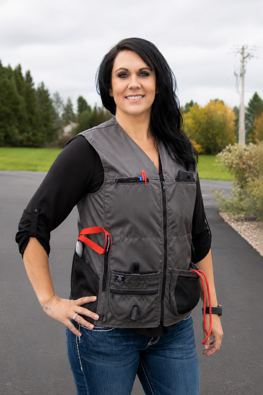 Professional dog training vest with 10 pockets