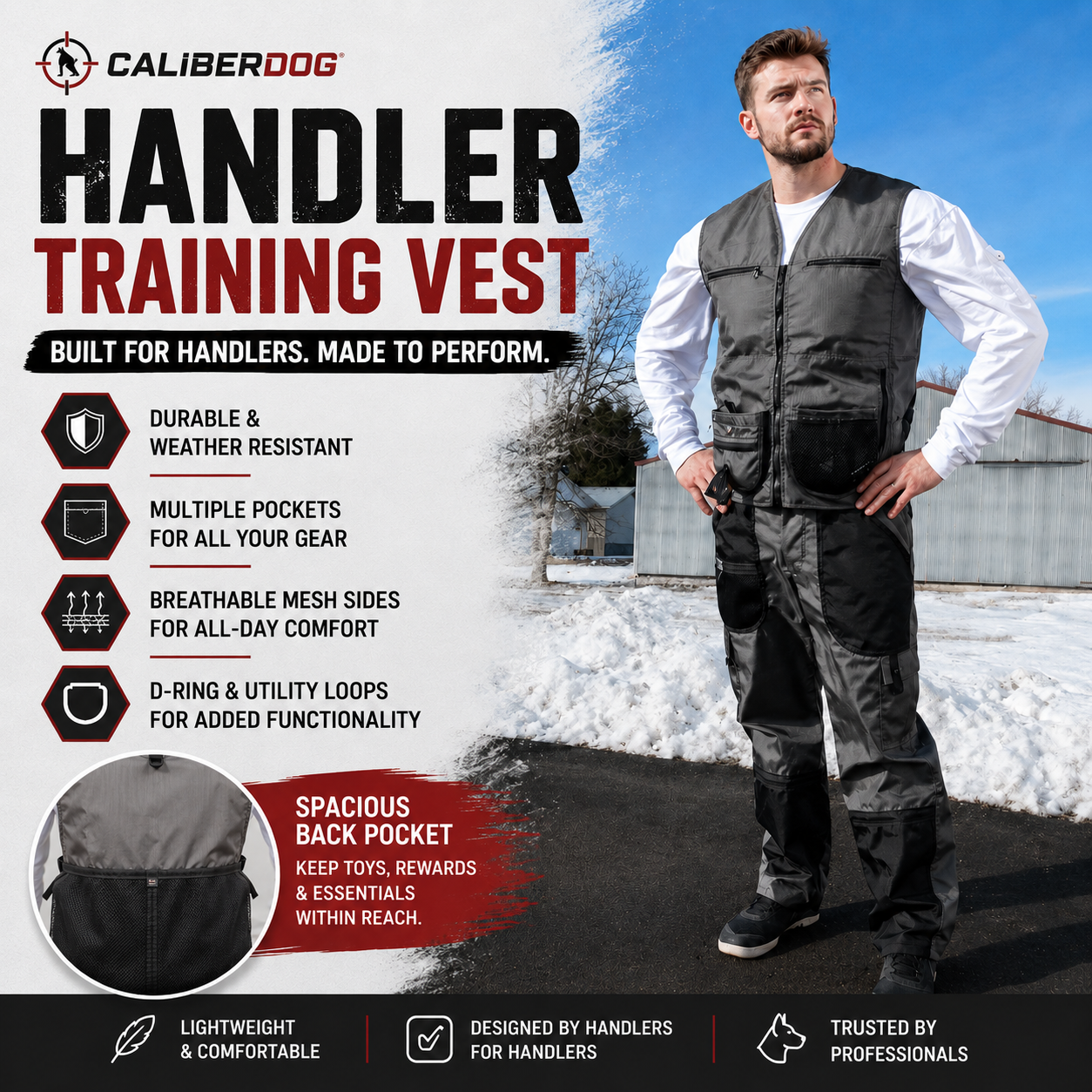 USA made CaliberDog handler vest