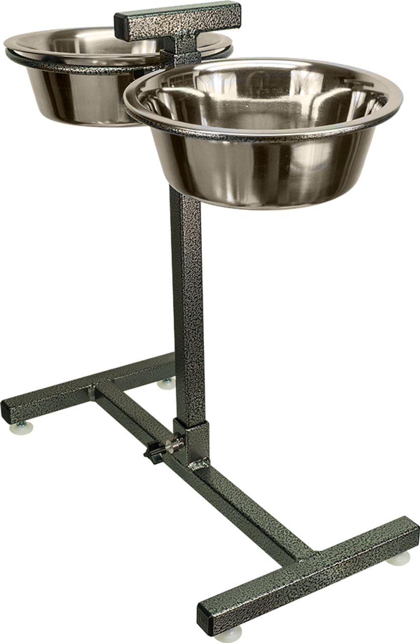 Elevated Dog Bowls, Adjustable Metal Stand with Stainless Steel