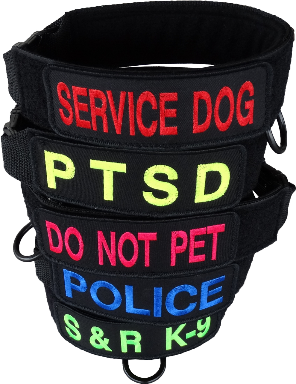 Custom Embroidered ID Patch Dog Collar
