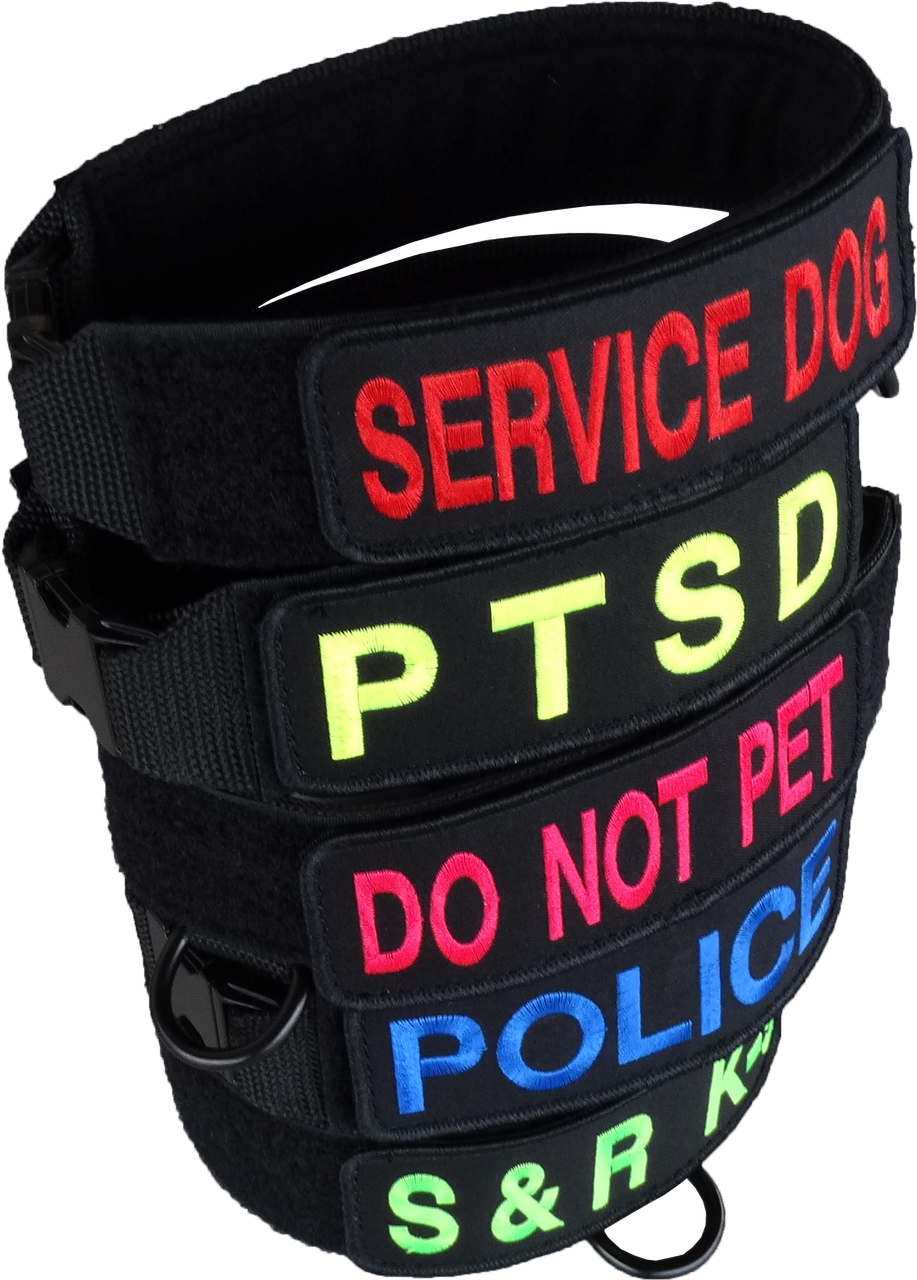 Custom Embroidered ID Patch Dog Collar