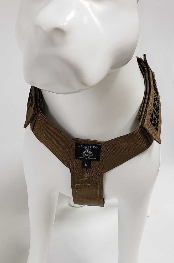 CaliberDog tactical harness in coyote