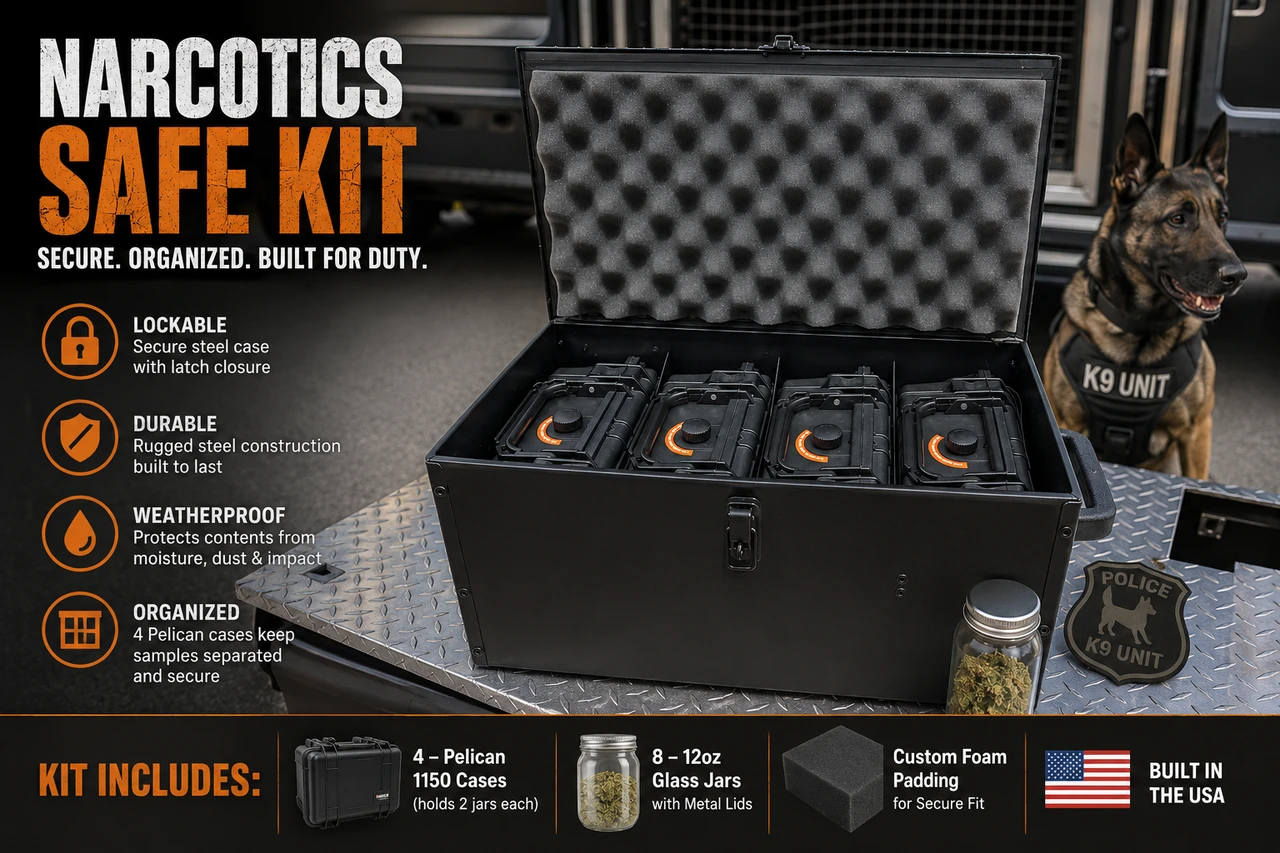 Police narcotics evidence transport system