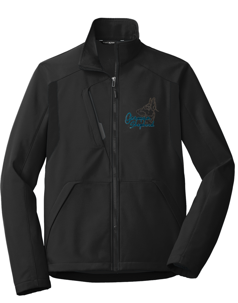 Personalized dog breed embroidered softshell jacket