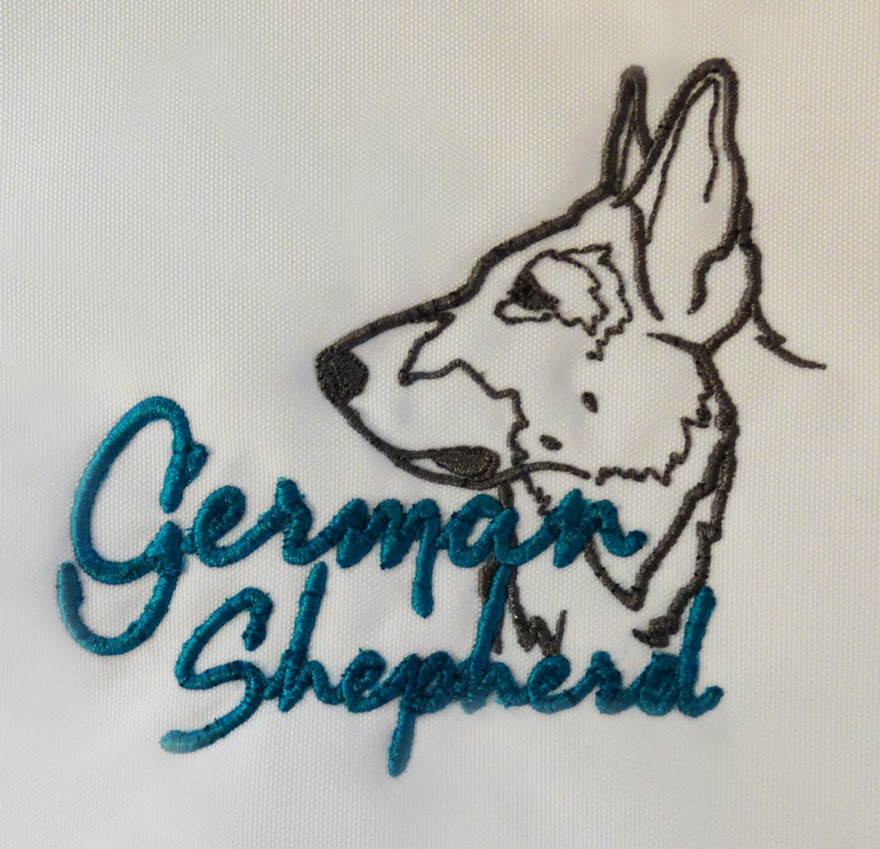 embroidered German Shepherd graphic