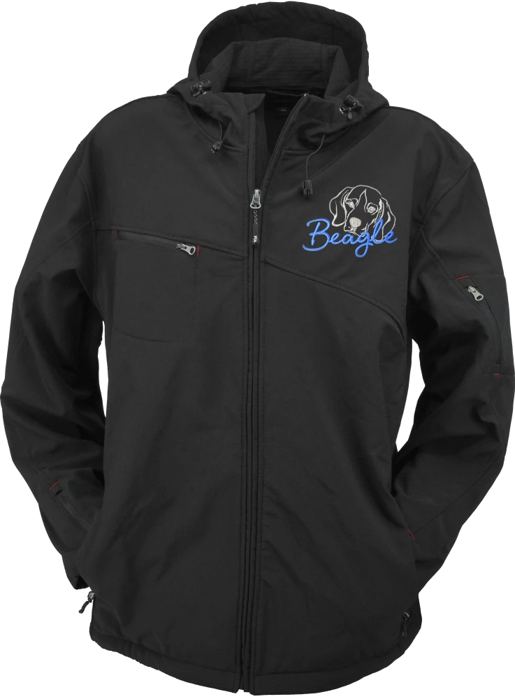 Waterproof dog breed embroidered jacket