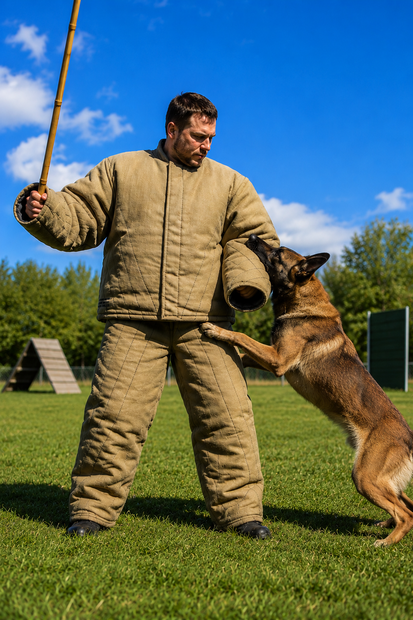 Tactical padded dog bite suit for decoy training