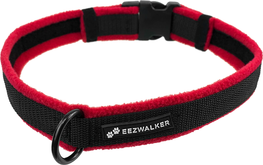 Purple adjustable fleece dog collar