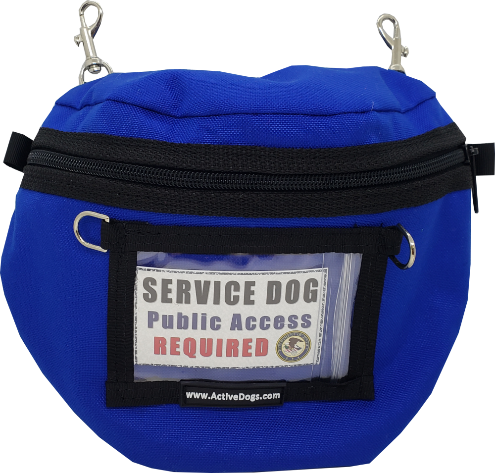 Large Service Dog Clip-On Bag with Identification Pocket