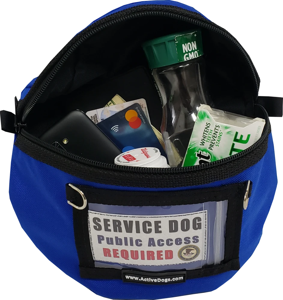 Clip-On Service Dog Vest Bag with Identification Window