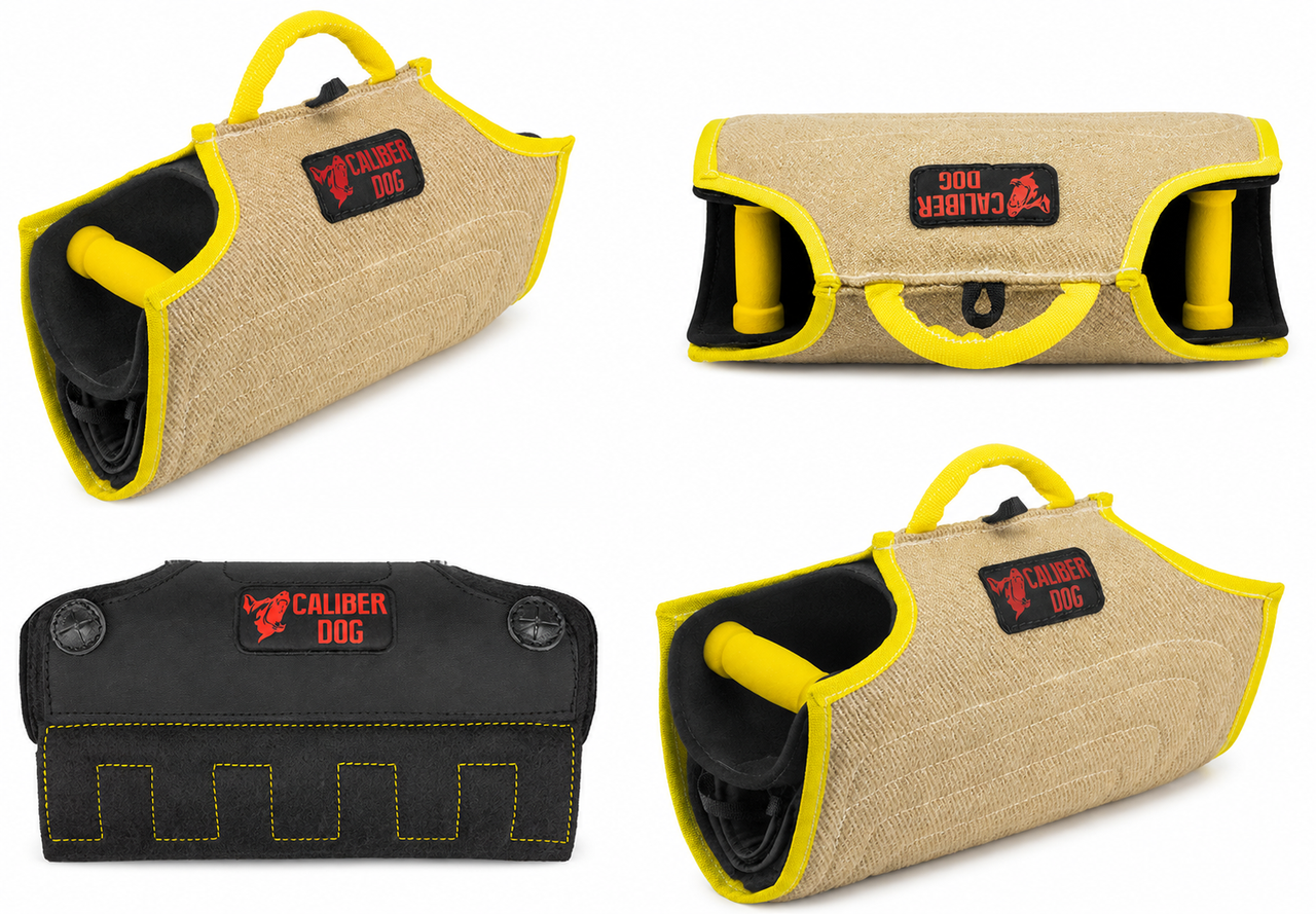 Professional dog training bite sleeve with adjustable bite bar