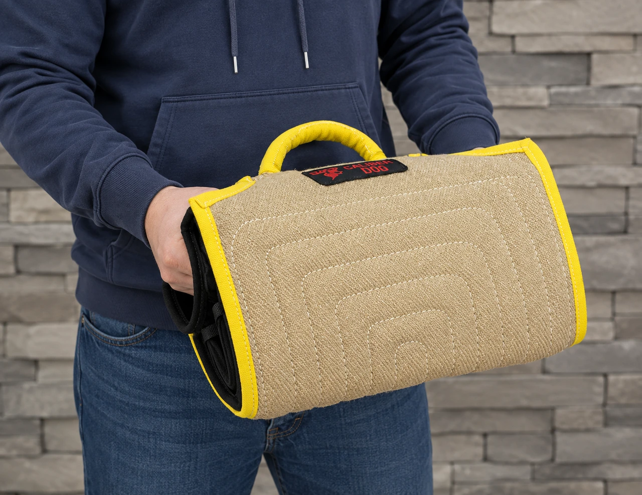 CaliberDog bite development sleeve with protective cover