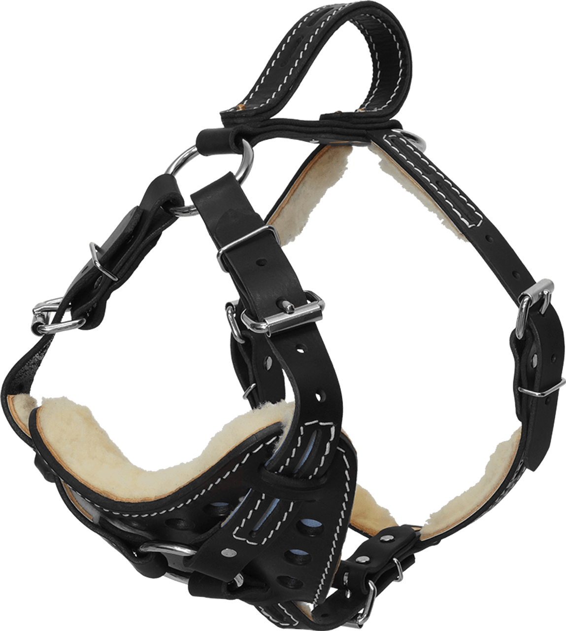 Hanyang Luxury Leather Dog Harness Adjustable Vegan Leather Dog