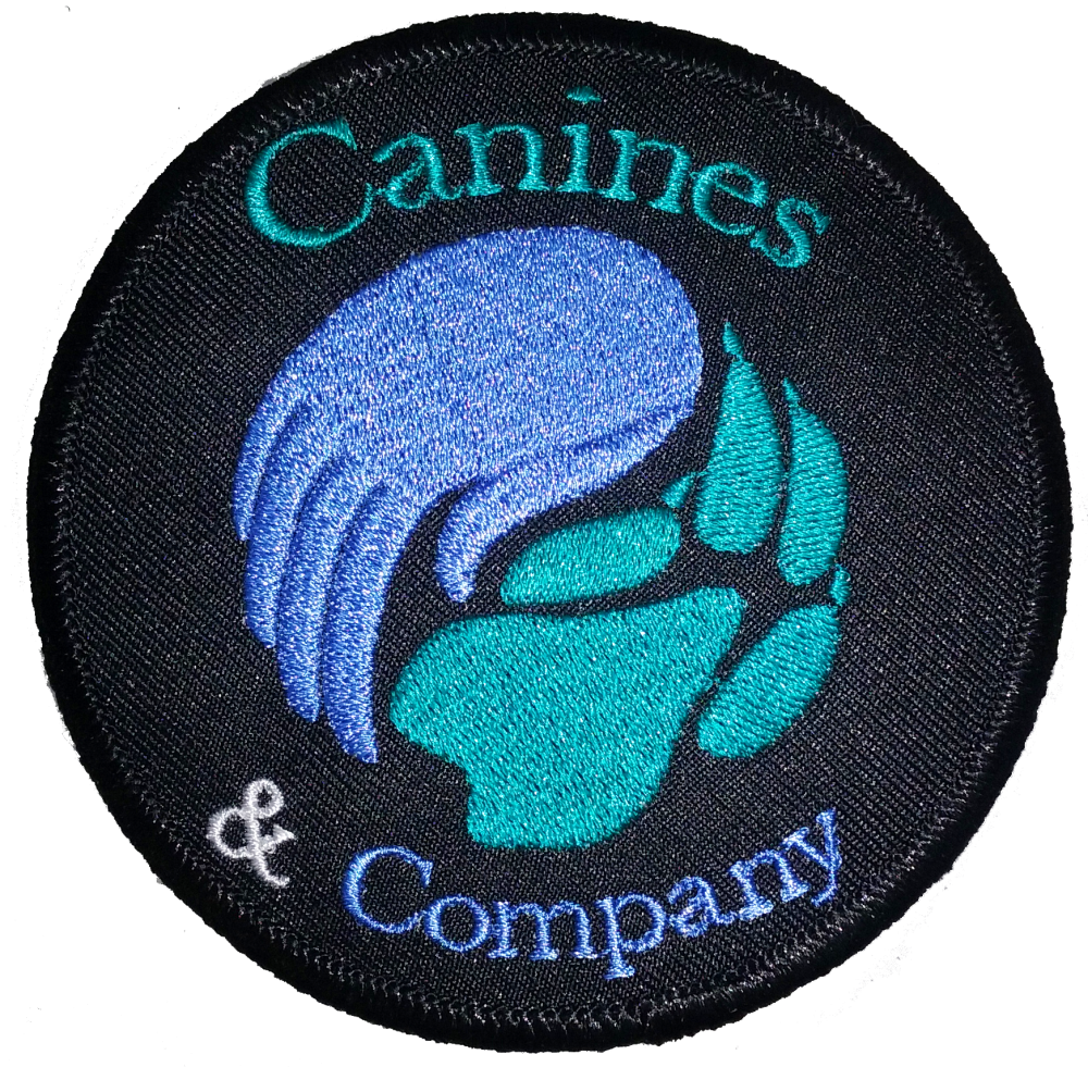 Embroidered logo patch for service dog vest