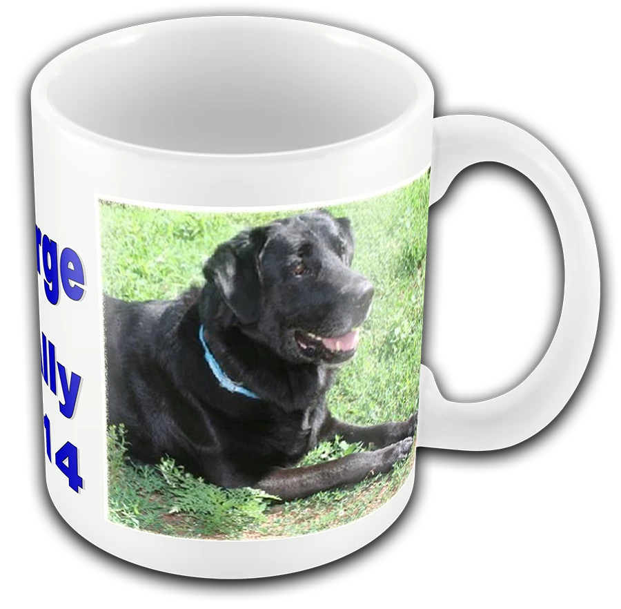 Custom ceramic mug with photo and message