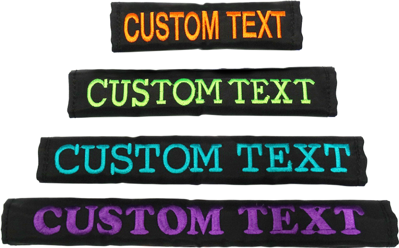 Custom Text Leash Wrap & Chest Strap Cover