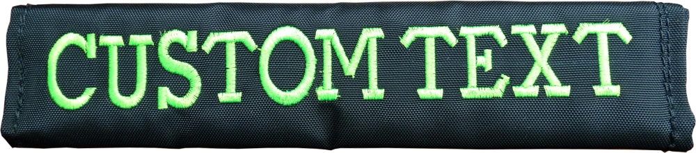 Custom embroidered dog harness strap cover
