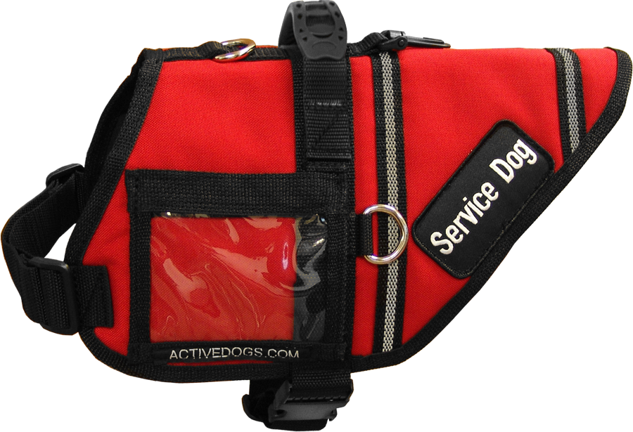 Professional service dog harness vest available in multiple colors