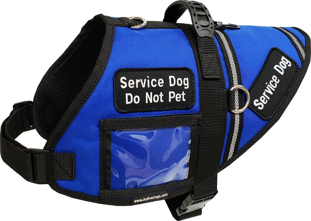 blue service dog vest