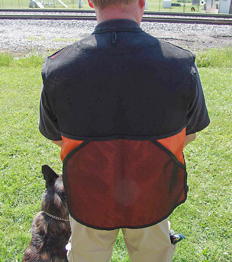 Breathable training vest for handlers