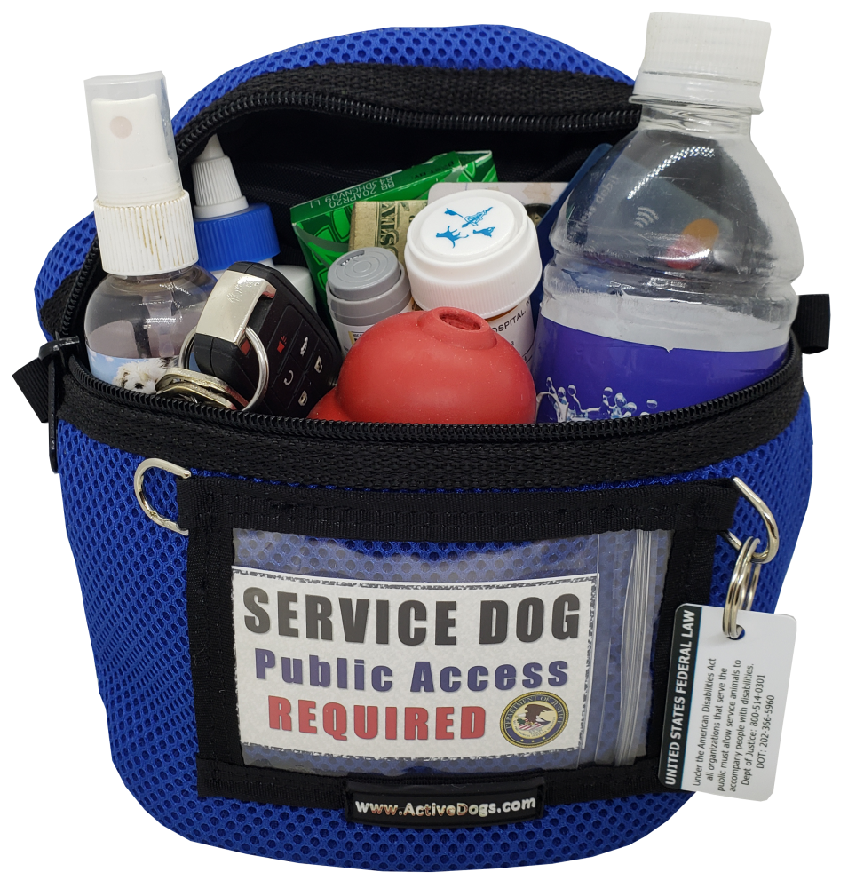 Service Dog Storage Bag with Clear ID Display Pocket