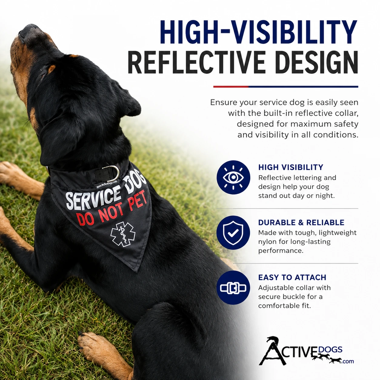 Service Dog identification bandana collar