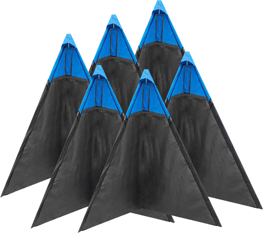 Complete set of six 8-foot protection blinds