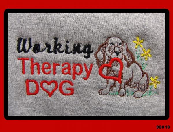 Working Therapy Dog embroidered hoodie