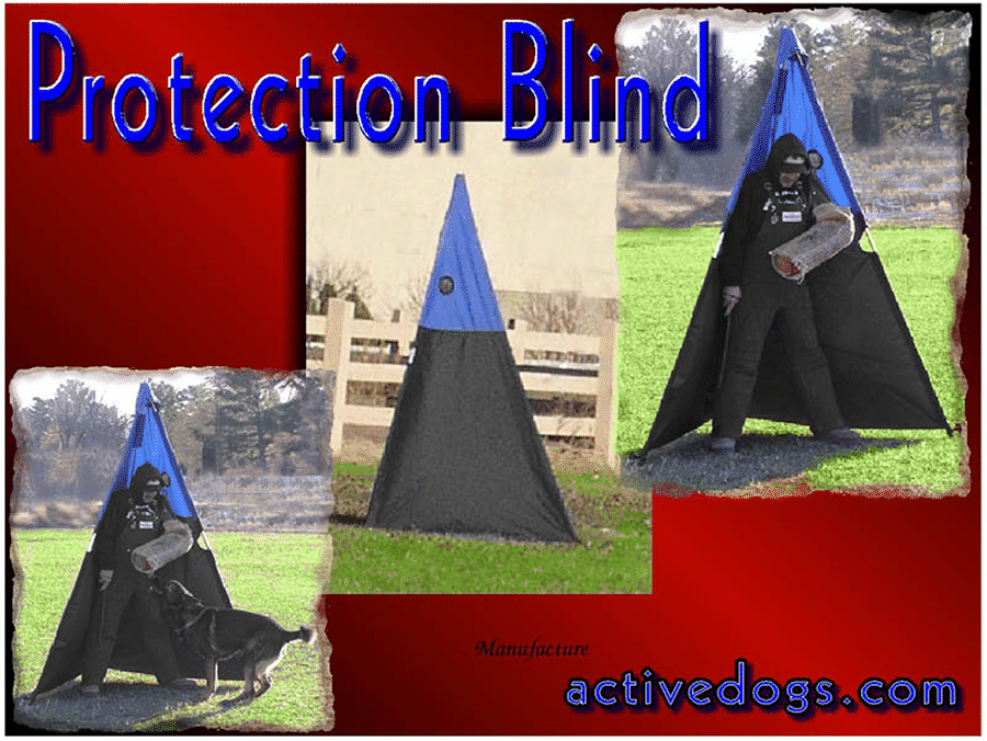 Lightweight dog sport protection blind