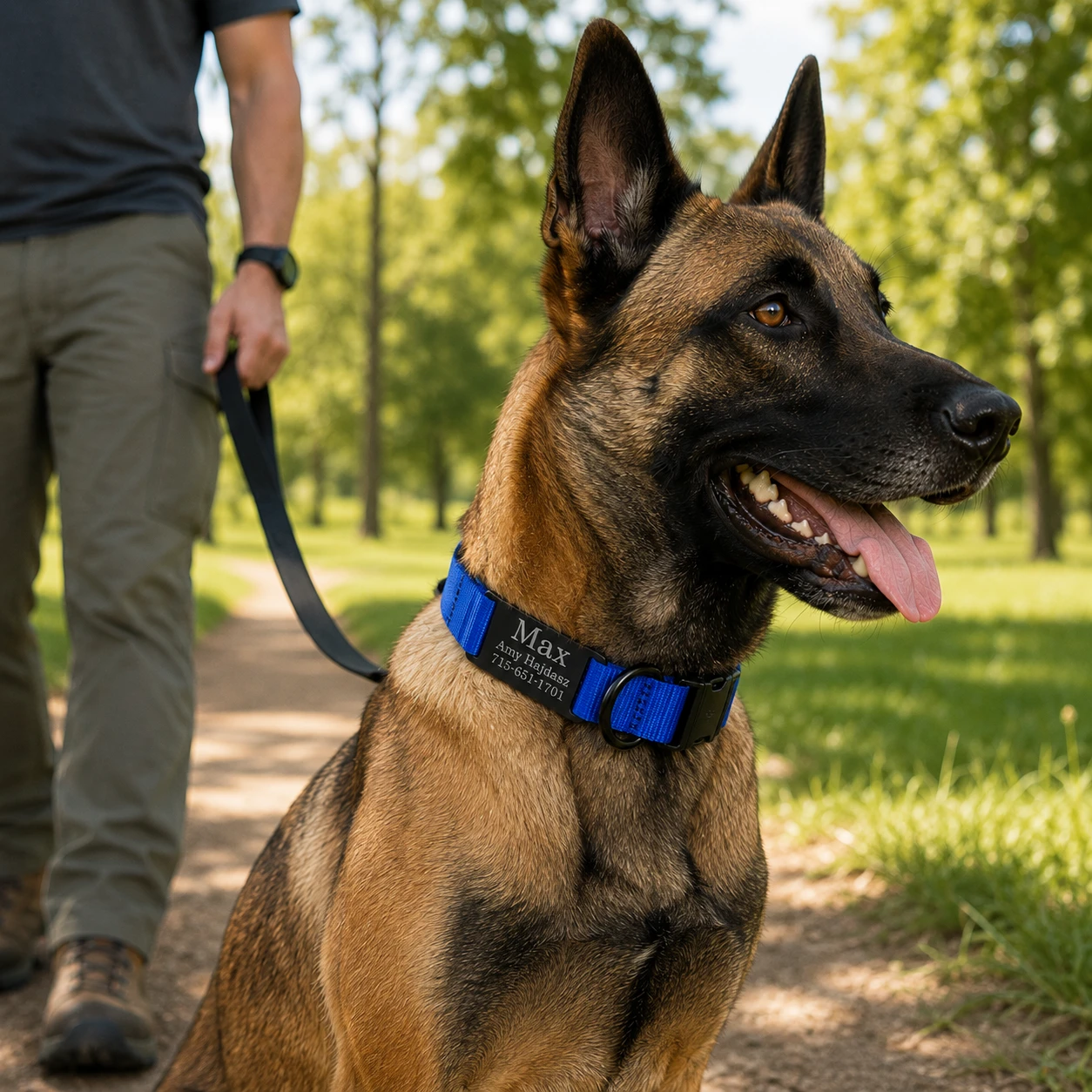 Personalized 1 inch nylon dog collar