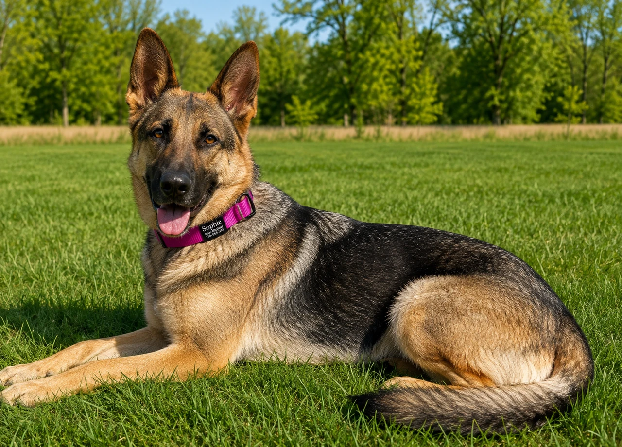 Personalized dog collar without dangling tag