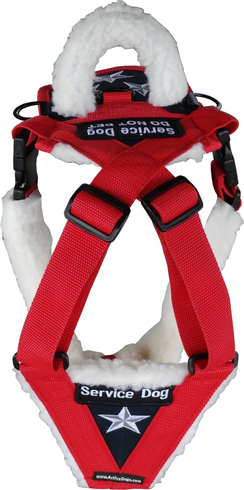 Patriotic mobility assistance harness with Sherpa padding