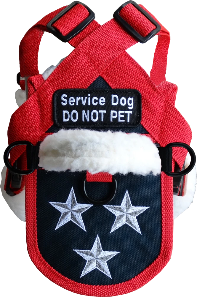 Patriotic Pulling and Balance Service Dog Harness